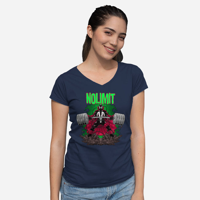 No Limit-Womens-V-Neck-Tee-badhowler