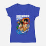 Bender Squad-Womens-V-Neck-Tee-spoilerinc