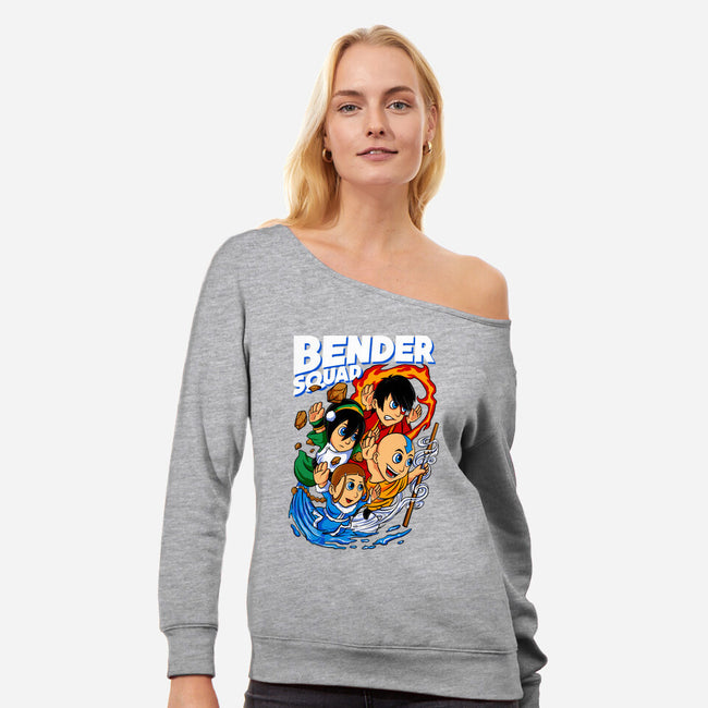 Bender Squad-Womens-Off Shoulder-Sweatshirt-spoilerinc