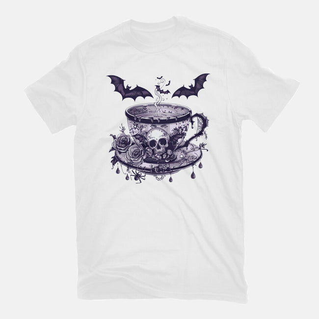 Coffee Goth-Womens-Basic-Tee-Tinycraftyaliens