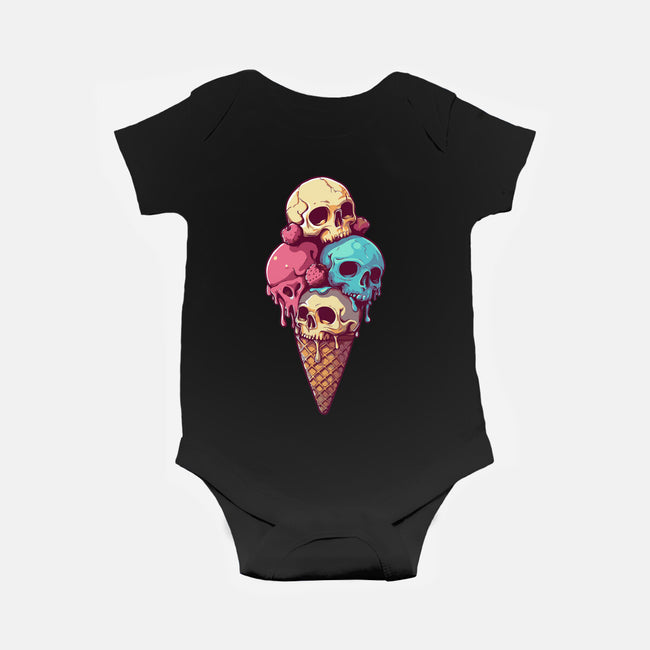 Skull Ice Cream-Baby-Basic-Onesie-Tinycraftyaliens