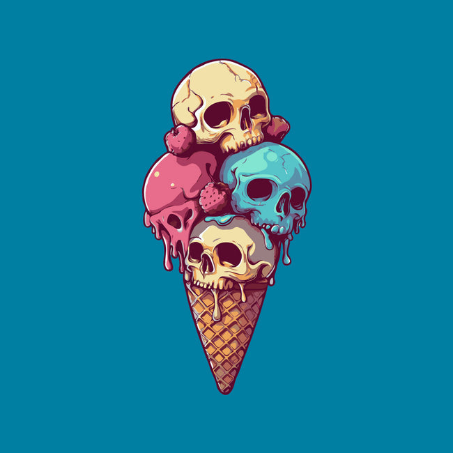 Skull Ice Cream-None-Removable Cover-Throw Pillow-Tinycraftyaliens