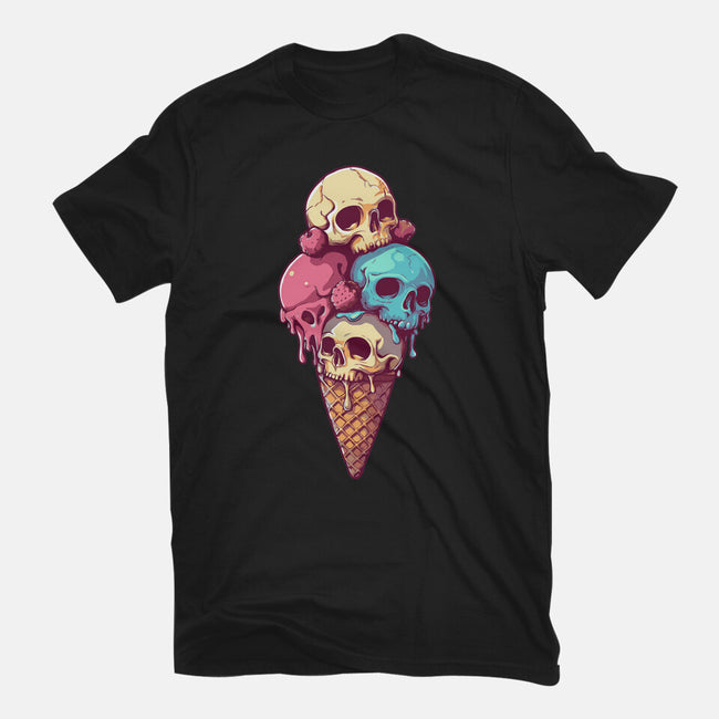 Skull Ice Cream-Unisex-Basic-Tee-Tinycraftyaliens