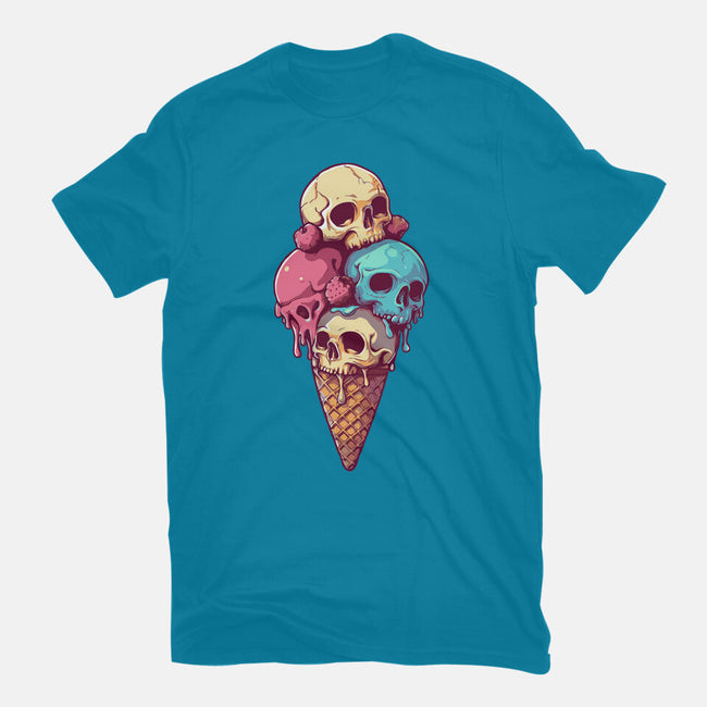 Skull Ice Cream-Womens-Fitted-Tee-Tinycraftyaliens