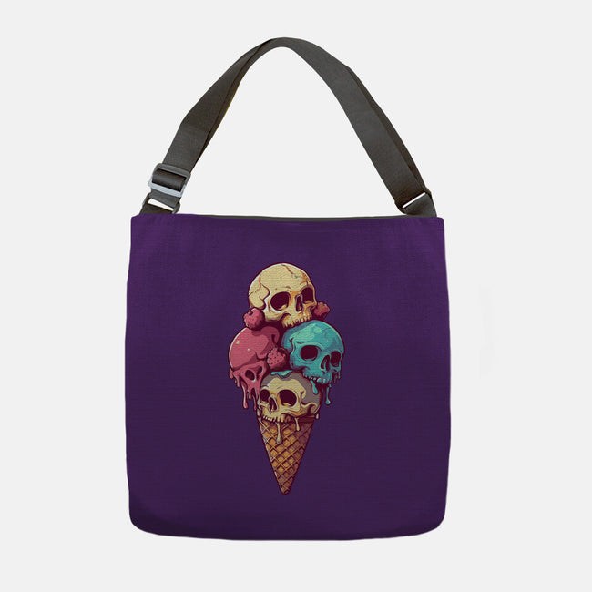 Skull Ice Cream-None-Adjustable Tote-Bag-Tinycraftyaliens