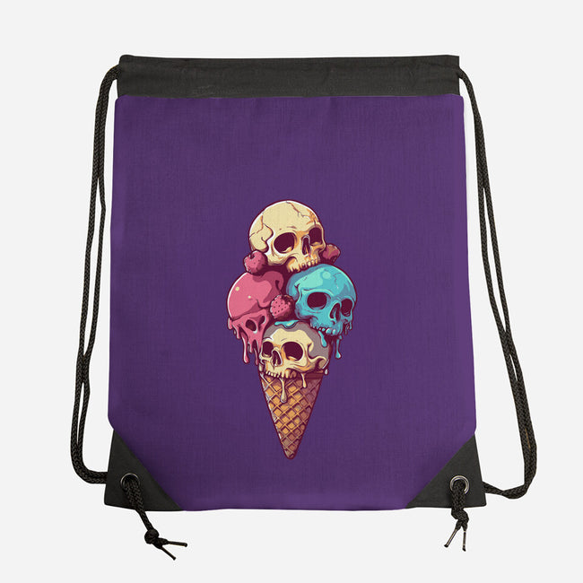 Skull Ice Cream-None-Drawstring-Bag-Tinycraftyaliens