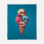 Skull Ice Cream-None-Fleece-Blanket-Tinycraftyaliens