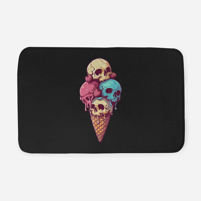 Skull Ice Cream-None-Memory Foam-Bath Mat-Tinycraftyaliens