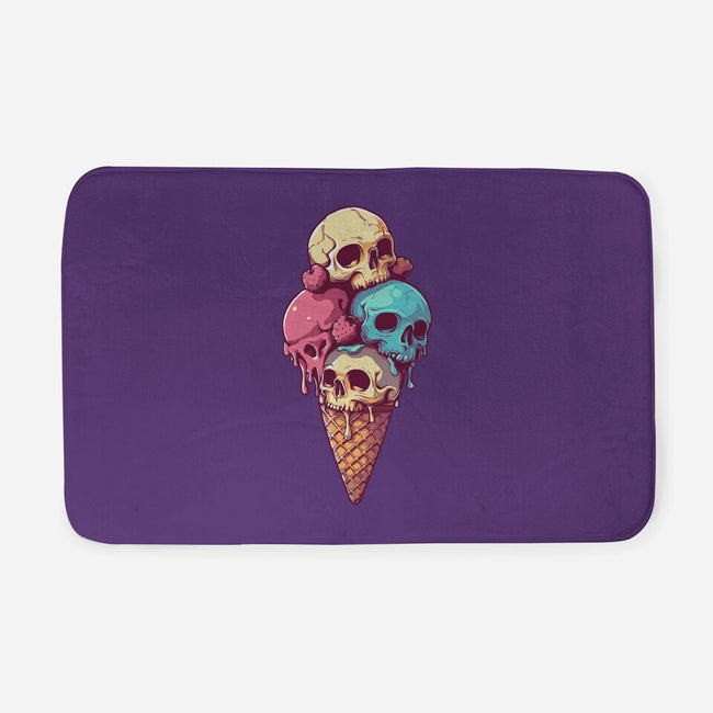 Skull Ice Cream-None-Memory Foam-Bath Mat-Tinycraftyaliens