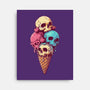Skull Ice Cream-None-Stretched-Canvas-Tinycraftyaliens