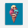 Skull Ice Cream-None-Stretched-Canvas-Tinycraftyaliens