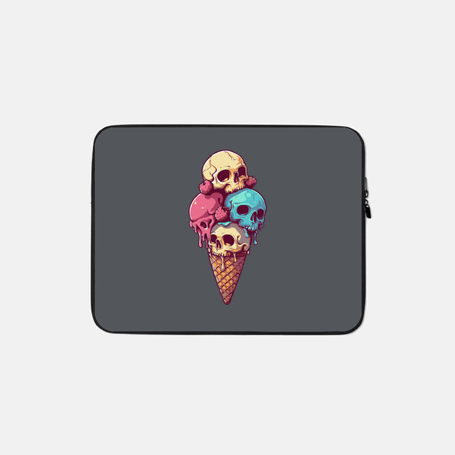 Skull Ice Cream-None-Zippered-Laptop Sleeve-Tinycraftyaliens