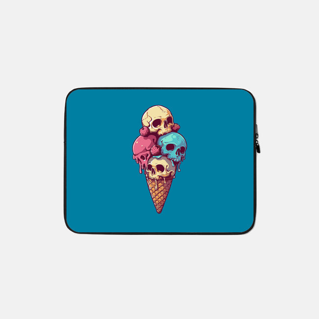 Skull Ice Cream-None-Zippered-Laptop Sleeve-Tinycraftyaliens