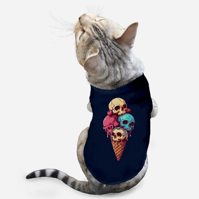 Skull Ice Cream-Cat-Basic-Pet Tank-Tinycraftyaliens