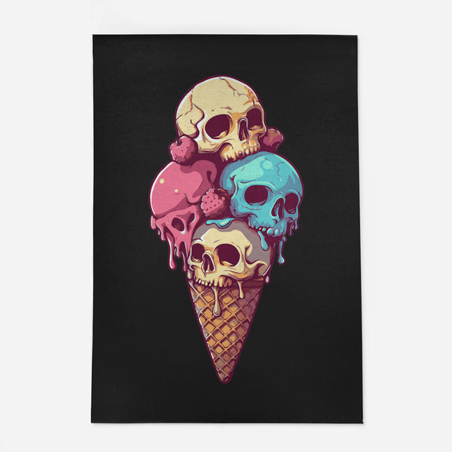 Skull Ice Cream-None-Indoor-Rug-Tinycraftyaliens