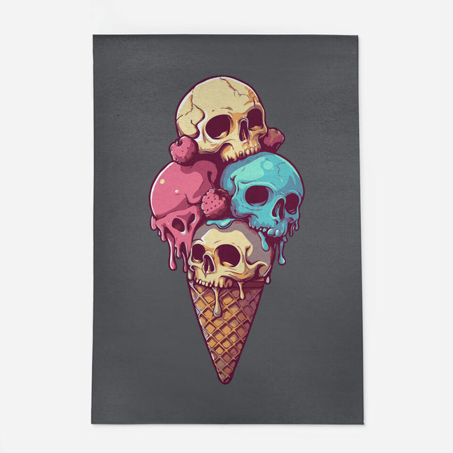 Skull Ice Cream-None-Indoor-Rug-Tinycraftyaliens