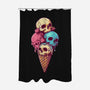 Skull Ice Cream-None-Polyester-Shower Curtain-Tinycraftyaliens