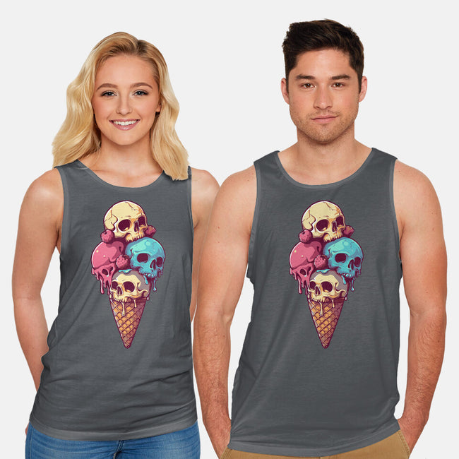 Skull Ice Cream-Unisex-Basic-Tank-Tinycraftyaliens