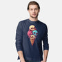 Skull Ice Cream-Mens-Long Sleeved-Tee-Tinycraftyaliens