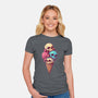 Skull Ice Cream-Womens-Fitted-Tee-Tinycraftyaliens