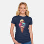 Skull Ice Cream-Womens-Fitted-Tee-Tinycraftyaliens