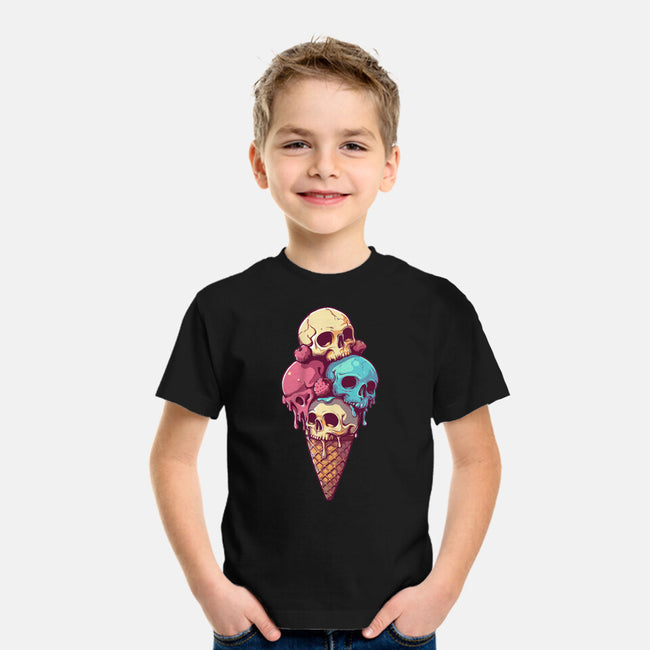 Skull Ice Cream-Youth-Basic-Tee-Tinycraftyaliens