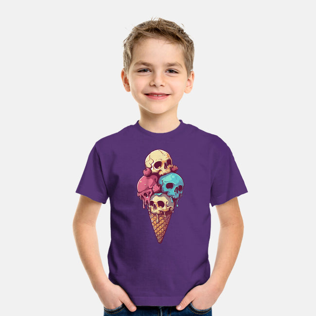 Skull Ice Cream-Youth-Basic-Tee-Tinycraftyaliens