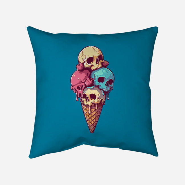 Skull Ice Cream-None-Non-Removable Cover w Insert-Throw Pillow-Tinycraftyaliens