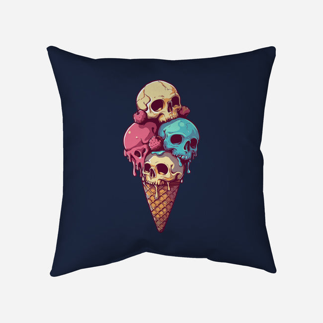 Skull Ice Cream-None-Removable Cover w Insert-Throw Pillow-Tinycraftyaliens