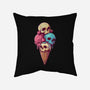 Skull Ice Cream-None-Removable Cover-Throw Pillow-Tinycraftyaliens