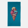 Skull Ice Cream-None-Beach-Towel-Tinycraftyaliens