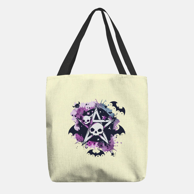 Kawaii Pentagram-None-Basic Tote-Bag-Tinycraftyaliens