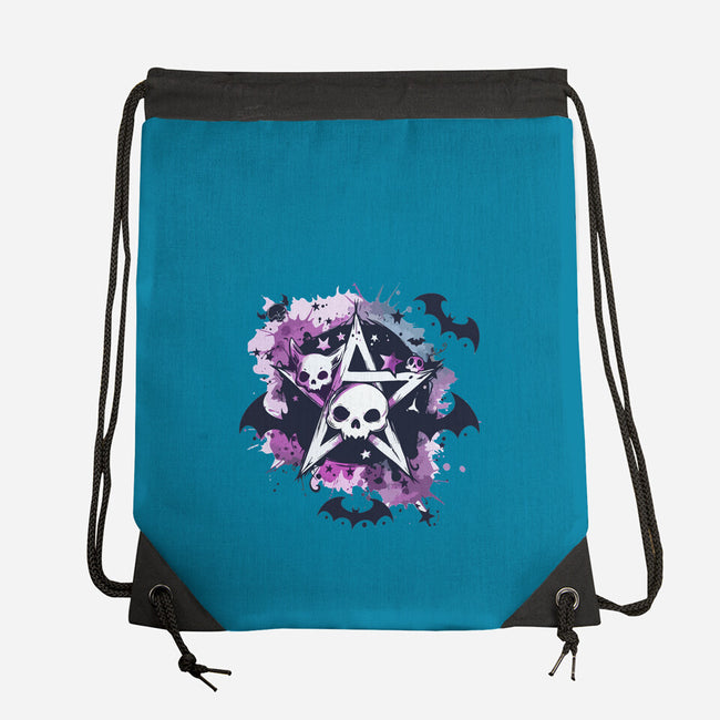 Kawaii Pentagram-None-Drawstring-Bag-Tinycraftyaliens