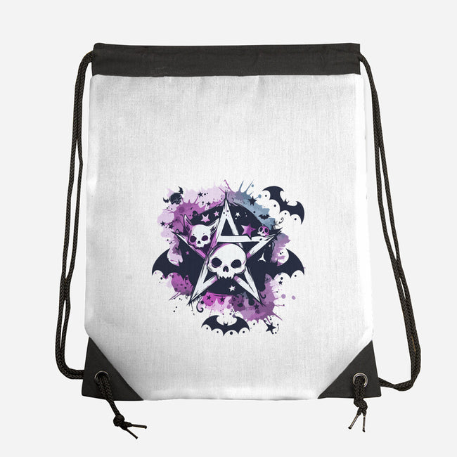 Kawaii Pentagram-None-Drawstring-Bag-Tinycraftyaliens