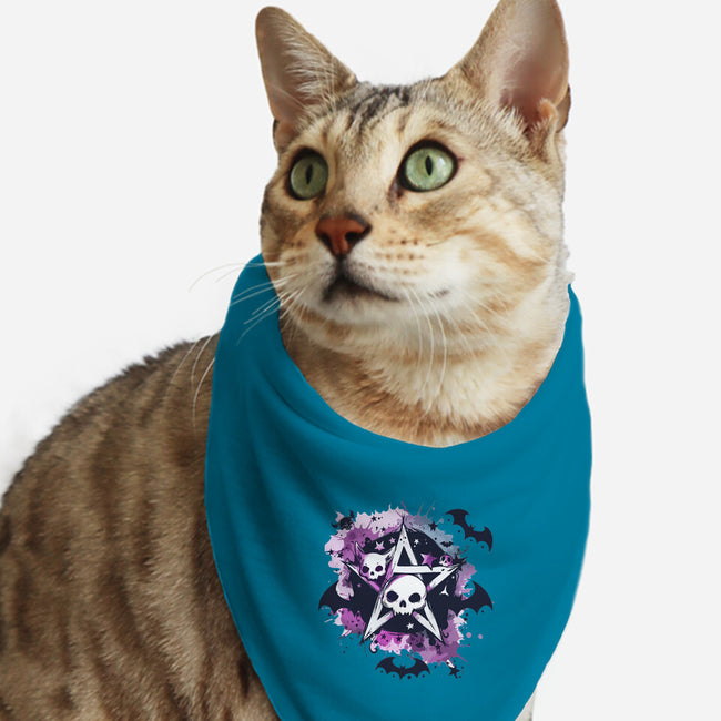 Kawaii Pentagram-Cat-Bandana-Pet Collar-Tinycraftyaliens