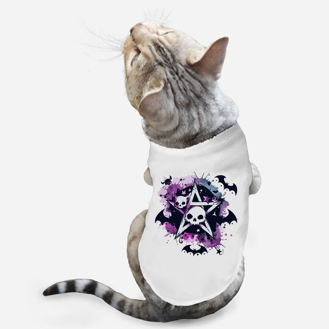 Kawaii Pentagram-Cat-Basic-Pet Tank-Tinycraftyaliens