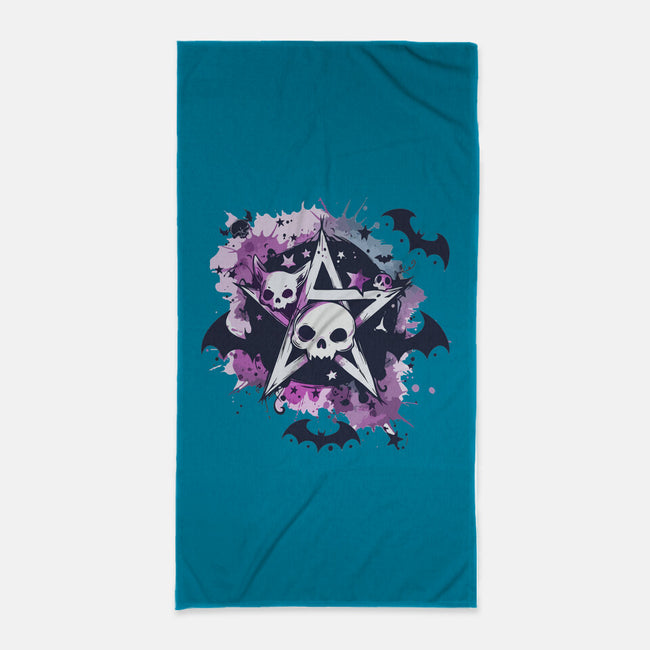 Kawaii Pentagram-None-Beach-Towel-Tinycraftyaliens