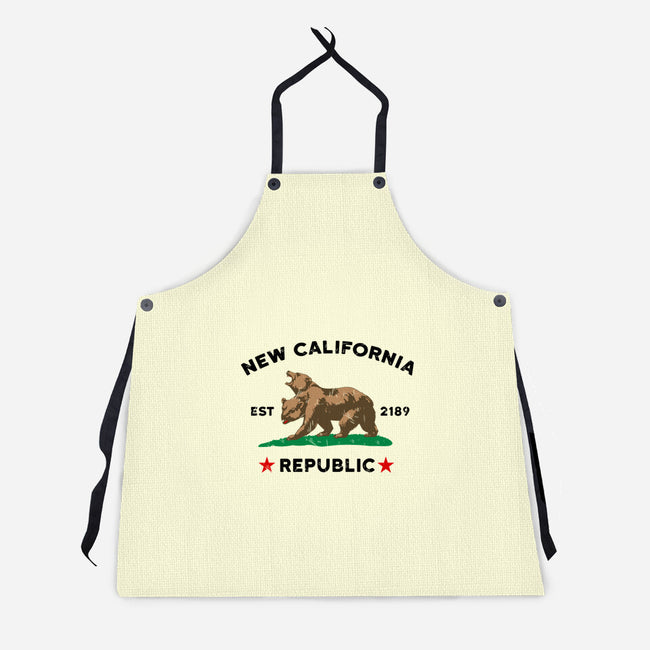 New California Republic-Unisex-Kitchen-Apron-Melonseta
