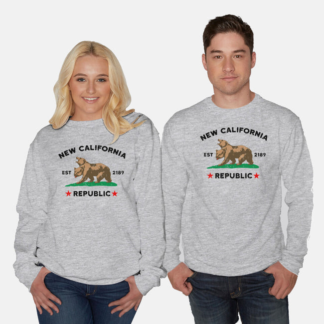 New California Republic-Unisex-Crew Neck-Sweatshirt-Melonseta