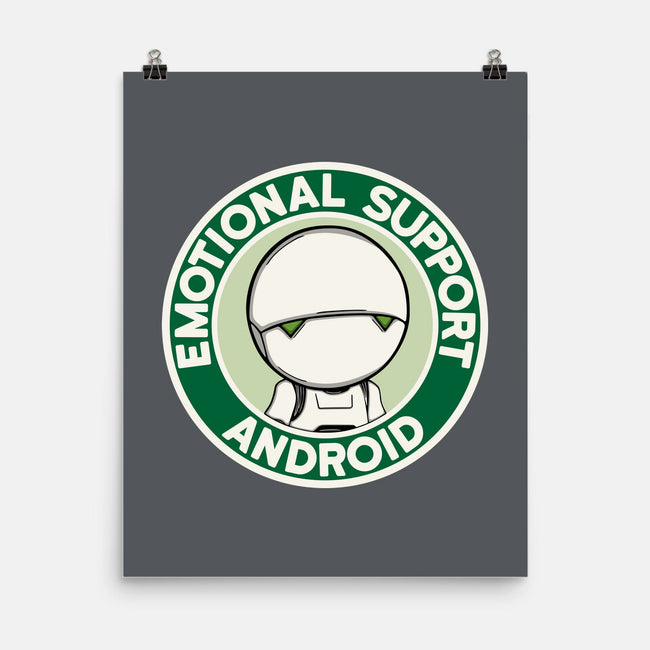 Emotional Support Android-None-Matte-Poster-Melonseta