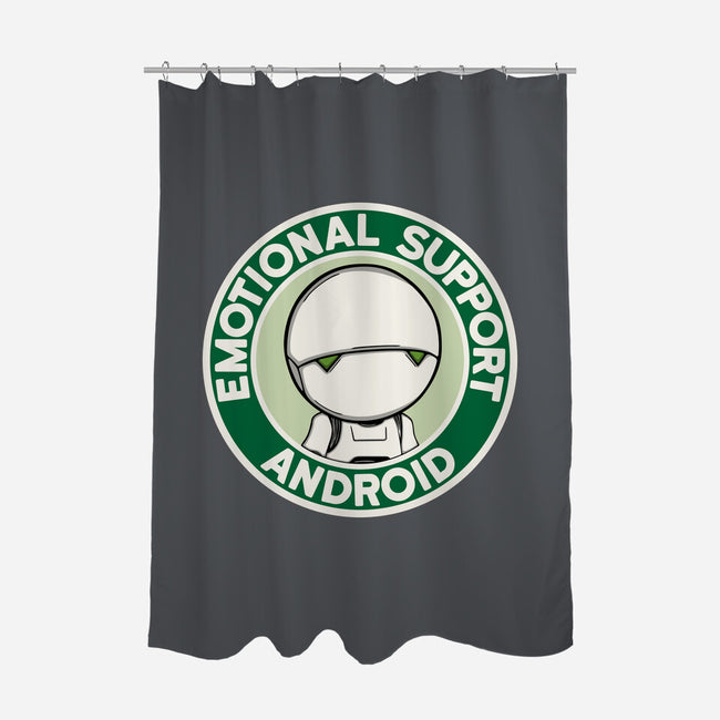 Emotional Support Android-None-Polyester-Shower Curtain-Melonseta