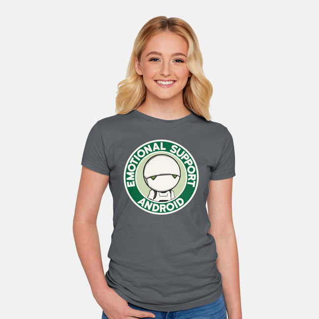 Emotional Support Android-Womens-Fitted-Tee-Melonseta