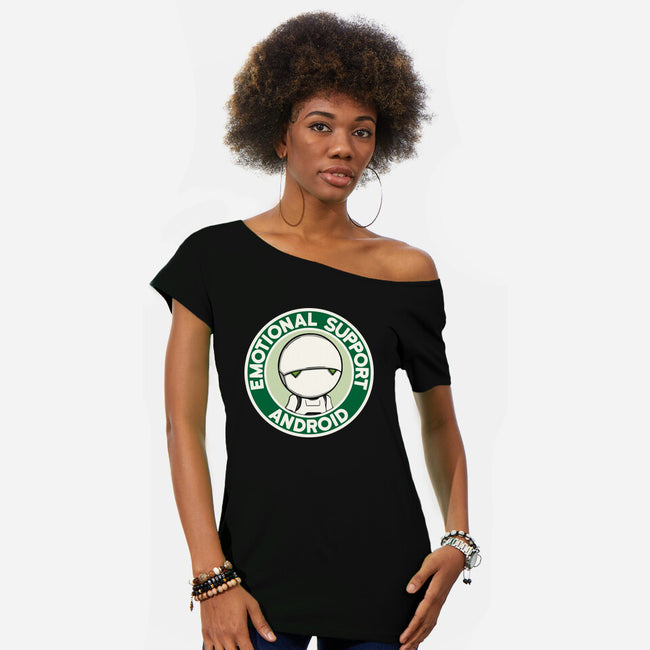 Emotional Support Android-Womens-Off Shoulder-Tee-Melonseta