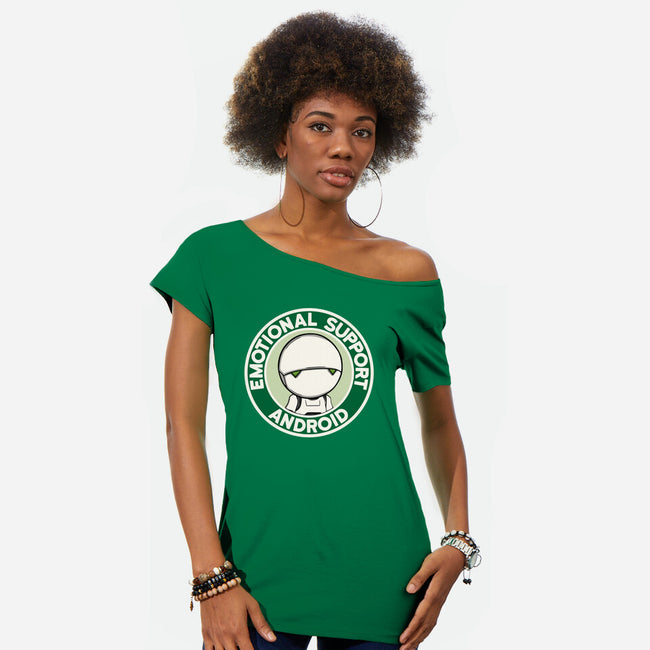 Emotional Support Android-Womens-Off Shoulder-Tee-Melonseta