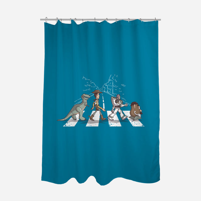 Friendship Road-None-Polyester-Shower Curtain-retrodivision