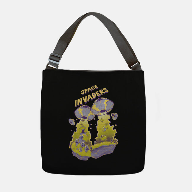 Space Invaders-None-Adjustable Tote-Bag-Under Flame