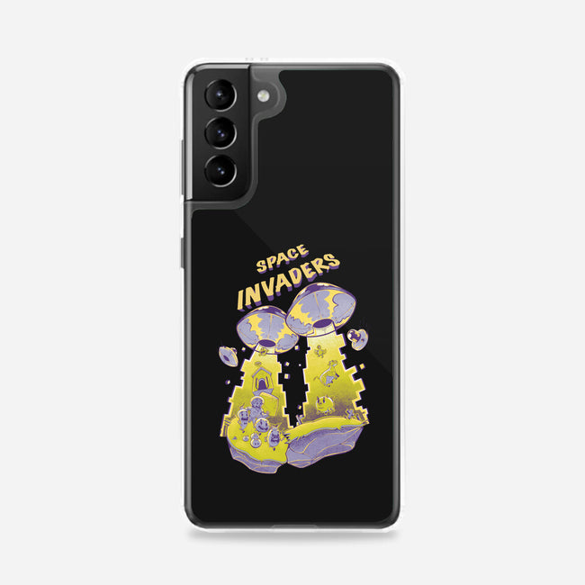 Space Invaders-Samsung-Snap-Phone Case-Under Flame