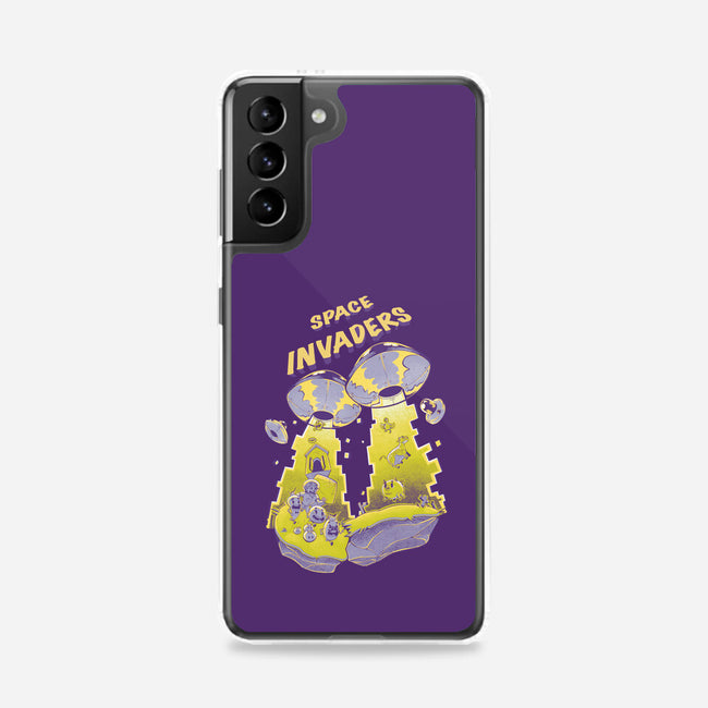 Space Invaders-Samsung-Snap-Phone Case-Under Flame