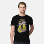 Space Invaders-Mens-Premium-Tee-Under Flame