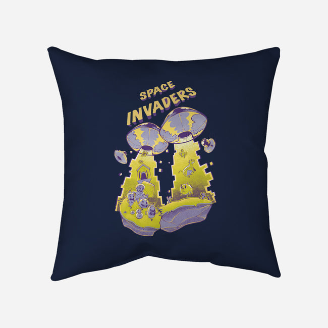 Space Invaders-None-Removable Cover w Insert-Throw Pillow-Under Flame